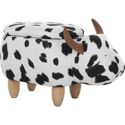 Beliani COW - Dierenhocker-Wit-Polyester