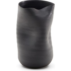 Kave Home - Sibel keramische vaas zwart 18 cm