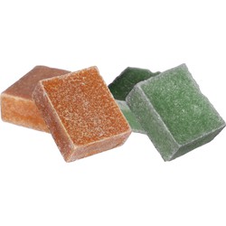 Ideas4seasons Amberblokjes/geurblokjes - dennen en amber - 6x stuks - huisparfum - Amberblokjes