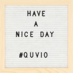 QUVIO Letterbord - Wit met houten lijst