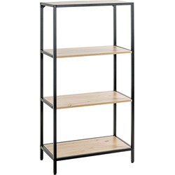 Wandkast | Boekenrek  | 4 planken | Staal | Industrieel | 64x129x35cm