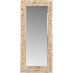 PTMD Chelsae Cream poly rectangle shell mirror