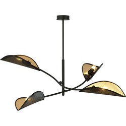 moderne plafondlamp Olivieri Zwart 4-lichts