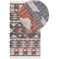 Beliani KALFA - Gevlochten-Multicolor-Jute