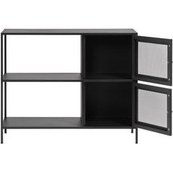 Kast Zwart - 35x100x81cm - Metaal - Kast Malibu