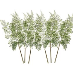 6x Groene bosvaren kunsttak 58 cm - Kunstplanten