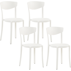 VIESTE  - Tuinstoel set van 4 - Wit - Synthetisch materiaal