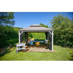Sojag Paviljoen Pergola Messina 298x363 cm - Champagnekleurig