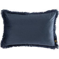 PTMD Nous Sierkussen - 60x3x40 cm - Fluweel - Blauw