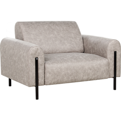 Beliani ASKIM - Fauteuil-Grijs-Polyester