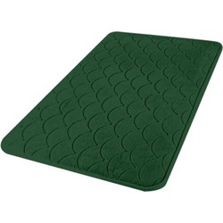 Urban Living Badkamerkleedje/badmat tapijt - memory foam - donkergroen - 50 x 80 cm - Badmatjes