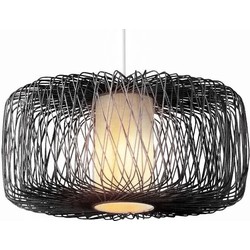 Fine Asianliving Bamboe Hanglamp Zwart D50xH30cm Noah