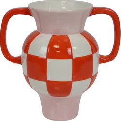 Vase - Jug - Ceramics - Orange/Pink - 22x14,5x22,5cm