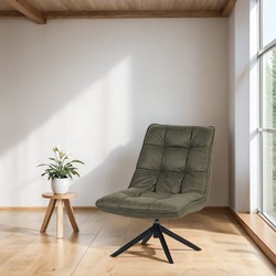 Draaifauteuil Yuki ecoleer groen