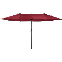 4goodz Duo-parasol 460x270 cm - brede parasol - Wijnrood