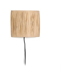 Kave Home - Pulmi-wandlamp van natuurlijke raffia