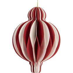 Clayre & Eef Kersthanger Rood Wit Papier