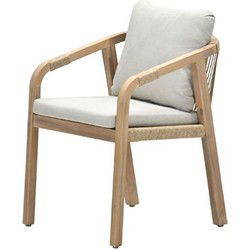 Garden Impressions Santos dining fauteuil-acacia white wash-rope sand