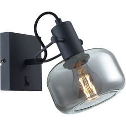 Steinhauer wandlamp Glaslic - zwart - metaal - 3864ZW