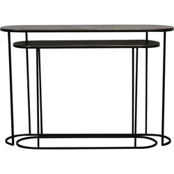 Light&living Side table S/2 max 118x28x81 cm BOCOV antiek brons-zwart