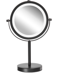 Beliani TUCHAN - Make-up spiegel-Zwart-IJzer, Glas
