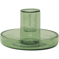 Candle holder recycled glass Fountain, Mistletoe