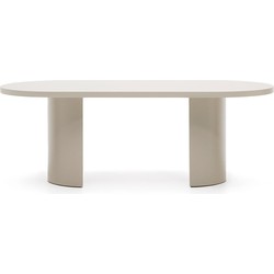 Kave Home - Nealy tafel in gelakt MDF in ecru afwerking 200 x 100 cm