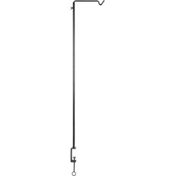 Tafelklem/tafelhaak - zwart - staal - 22,2 x 3,6 x 112,2 cm - Tafelklemmen