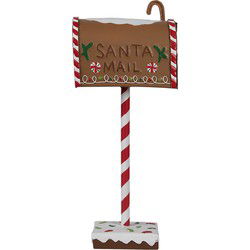 Clayre & Eef Kerstdecoratie Brievenbus Bruin Metaal