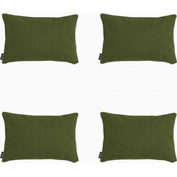 Madison -  Sierkussen Moss green canvas eco+ - Ca. 30x50 cm - Set van 4
