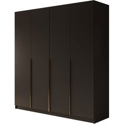 Meubella - Kledingkast Sabre 2 - Zwart - 200 cm