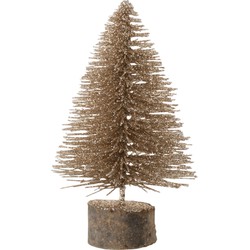 Kerstboom | Kunststof | Goud | 9x9x (h)15 Cm