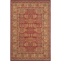 Safavieh Traditioneel Geweven Binnen Vloerkleed, Mahal Collectie, MAH697, in Rood & Natuurlijk, 155 X 231 cm