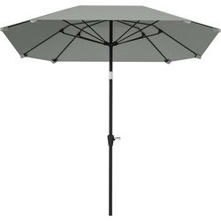 4goodz Outsunny Parasol 233cm Vierkant Kantelbaar - Aluminium buis, Glasvezel beleinen - Grijs