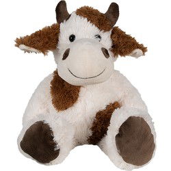 Clayre & Eef Knuffel Koe Wit Bruin Pluche