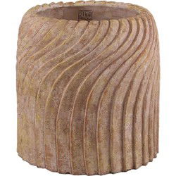 PTMD Bloempot Tiera - 30x30x30 cm - Cement - Beige