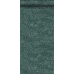 Origin behang natuursteen met craquel√© effect smaragd groen