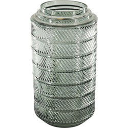 Vase - Pattern - Glass - Smokey - 12,5x23cm