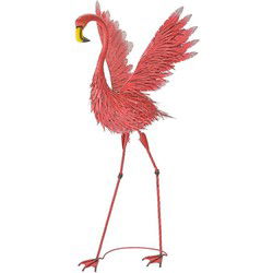 Metalen kleurrijke flamingo