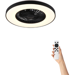 Plafondventilator Marita met verlichting - Ø58cm   - 3 snelheden - Afstandsbediening - Zwart