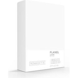 Flanellen Lakens Romanette Wit-240 x 260 cm