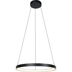 Mexlite - hanglamp - Circolare - zwart - metaal - Ø 58cm - LED - 4206ZW