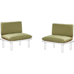 FRASCATI - Tuinkussenhoezen set - Olijfgroen - Polyester