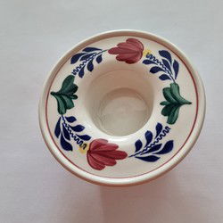 Boerenbont Waxine lichthouder rond 11 cm aardewerk