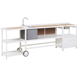 ORTISEI - Buitenkeuken set - Wit - 3-delig - Aluminium