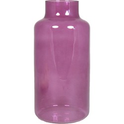 Bloemenvaas - paars/transparant glas - H30 x D15 cm - Vazen