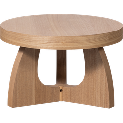 WOOOD Tala Bijzettafel - MDF Fineer - Naturel - 35x55x55