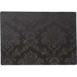 Stevige luxe Tafel placemats Amatista zwart 30 x 43 cm - Placemats
