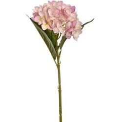 Hortensia l45 cm oud roze kunstbloem zijde nepbloem