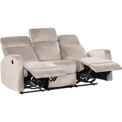 VERDAL - Driezitsbank Elektrisch - Taupe - Fluweel